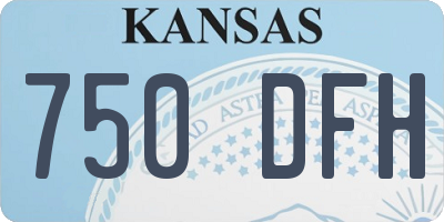 KS license plate 750DFH
