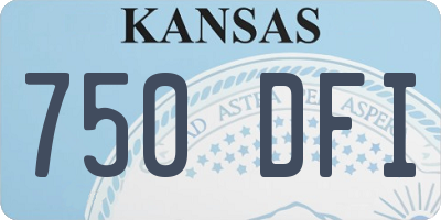 KS license plate 750DFI
