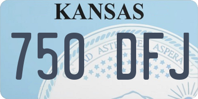 KS license plate 750DFJ