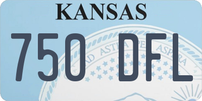 KS license plate 750DFL