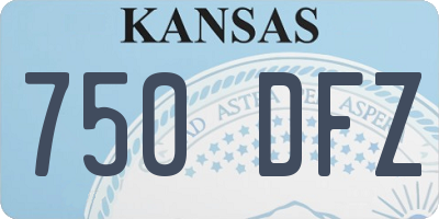 KS license plate 750DFZ