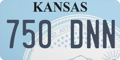 KS license plate 750DNN