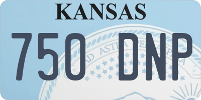 KS license plate 750DNP