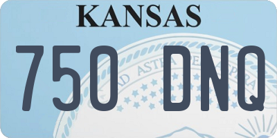 KS license plate 750DNQ