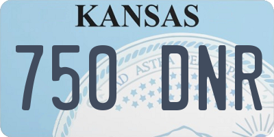 KS license plate 750DNR