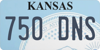 KS license plate 750DNS