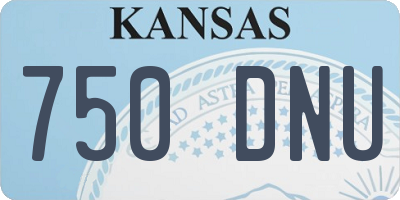 KS license plate 750DNU