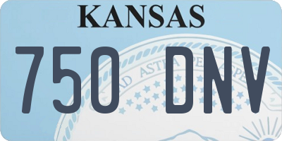 KS license plate 750DNV