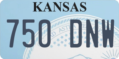 KS license plate 750DNW