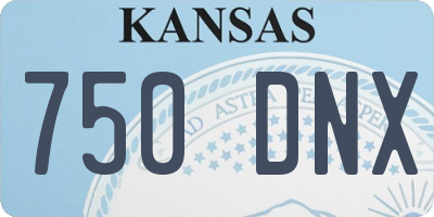 KS license plate 750DNX
