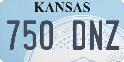 KS license plate 750DNZ