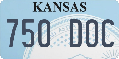 KS license plate 750DOC