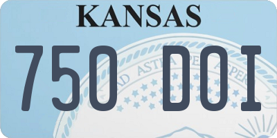 KS license plate 750DOI