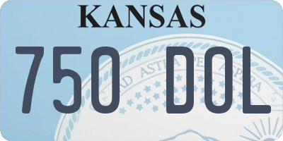 KS license plate 750DOL