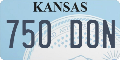 KS license plate 750DON