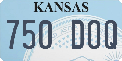 KS license plate 750DOQ