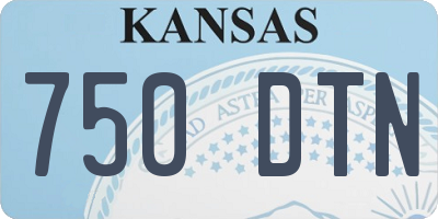KS license plate 750DTN