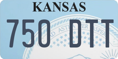 KS license plate 750DTT