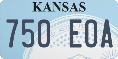 KS license plate 750EOA