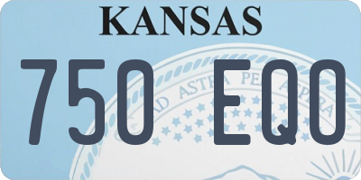 KS license plate 750EQO