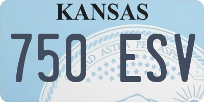 KS license plate 750ESV