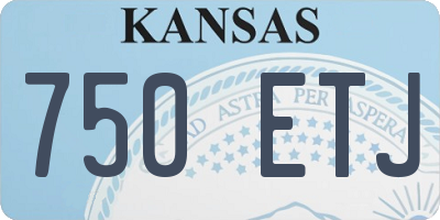 KS license plate 750ETJ