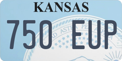 KS license plate 750EUP