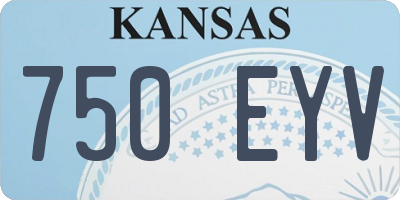 KS license plate 750EYV