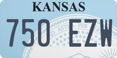 KS license plate 750EZW