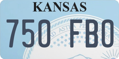 KS license plate 750FBO