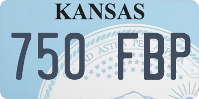 KS license plate 750FBP