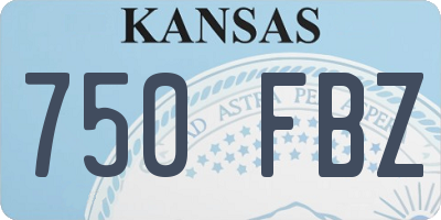 KS license plate 750FBZ