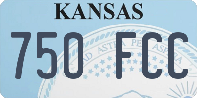 KS license plate 750FCC