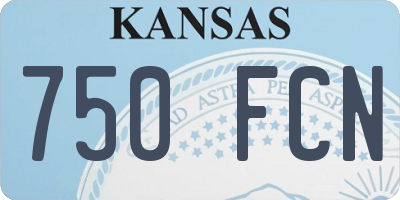 KS license plate 750FCN