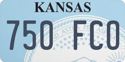 KS license plate 750FCO