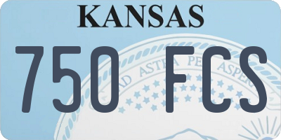 KS license plate 750FCS