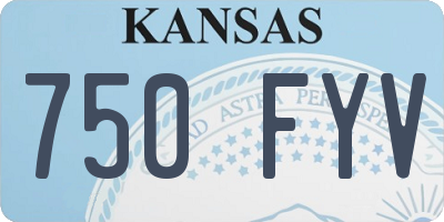 KS license plate 750FYV