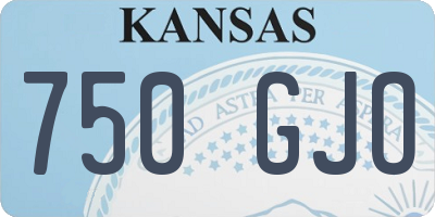 KS license plate 750GJO