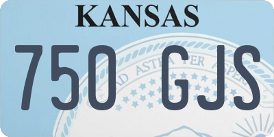 KS license plate 750GJS