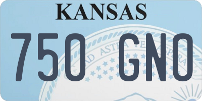 KS license plate 750GNO