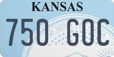 KS license plate 750GOC