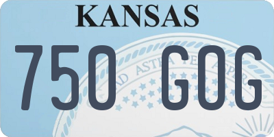 KS license plate 750GOG