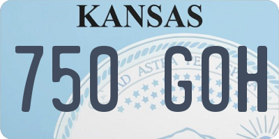 KS license plate 750GOH
