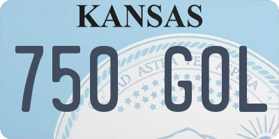 KS license plate 750GOL