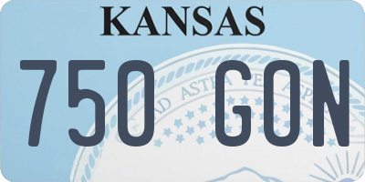 KS license plate 750GON