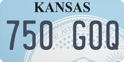 KS license plate 750GOQ