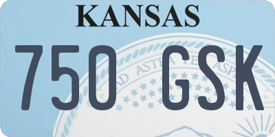 KS license plate 750GSK