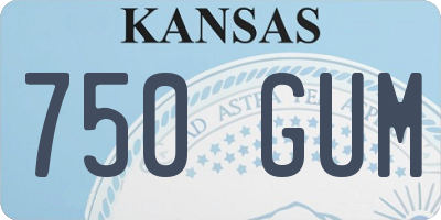 KS license plate 750GUM
