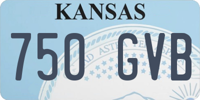 KS license plate 750GVB