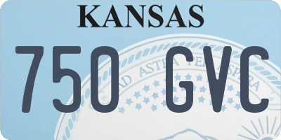 KS license plate 750GVC